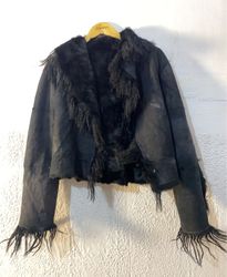 Black Fringed Jacket