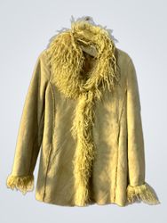 BLANCO Suede and Fur Trim Jacket