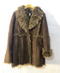 Brown Faux Fur Trimmed Coat