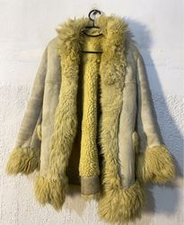 Cream Sheepskin Coat