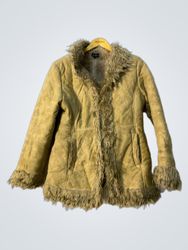 VIBE Faux Fur Lined Suede Jacket
