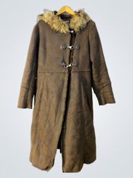 Beaumont Amsterdam Brown Faux Fur Hooded Long Coat