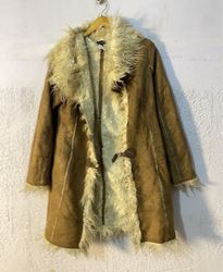 Shearling Lined Brown Coat