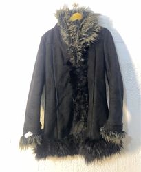 Black Faux Fur Trimmed Jacket