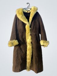 Brown Suede Sheepskin Coat
