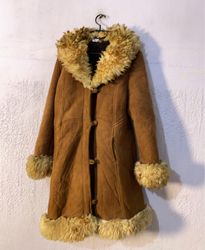 Brown Fur Trimmed Coat