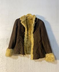 Brown Faux Fur Lined Jacket