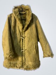 Brown Faux Fur Trimmed Duffle Coat