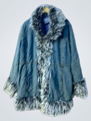 NY Classics Denim & Fur Trimmed Jacket
