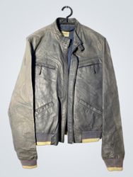 Conbipel Leather Bomber Jacket