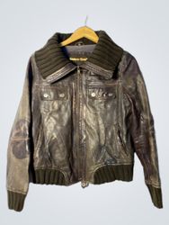 Goose Craft Brown Leather Jacket