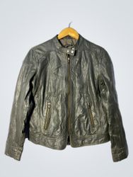 Gray Leather Jacket