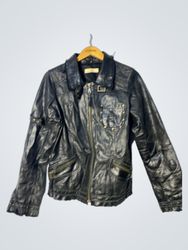 C'ARLA Black Leather Jacket