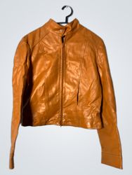 Brown Faux Leather Jacket