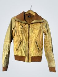 pim kle yellow leather jacket