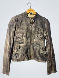 Distressed Leather Jacket