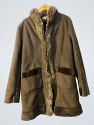 JL Kando Classic Brown Faux Fur Lined Coat