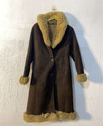 Brown Suede Sheepskin Coat