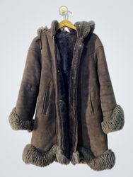 Shearling Hooded Coat