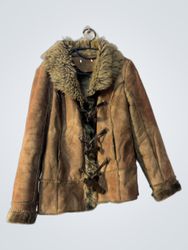 Brown Faux Fur Lined Jacket