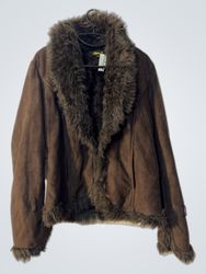 Alyssa K Brown Faux Fur Lined Jacket