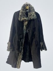 Zelic Trademark Black Faux Fur Lined Coat
