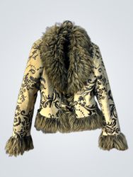 MISS Faux Fur Trimmed Jacket