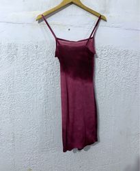Burgundy Tie-Dye Slip Dress