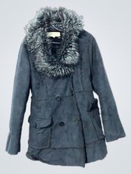 Bershka Faux Fur Collar Coat