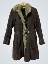 Brown Faux Fur Lined Coat