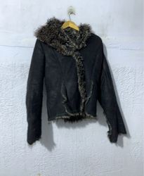 Black Faux Fur Trimmed Jacket