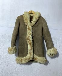 Brown Suede Shearling Coat