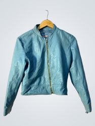 GAUDI Blue Leather Jacket
