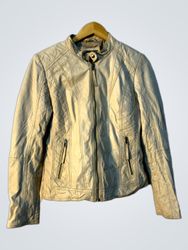 Beige Quilted Jacket