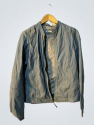 SOFT GRBY Women's Grey Faux Leather Jacket