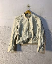 White Faux Leather Jacket