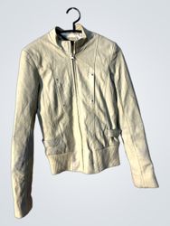 Pink Woman Leather Jacket