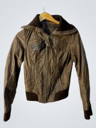 Brown Faux Leather Jacket