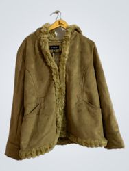 Braetan Women's Faux Suede Fur Lined Hooded Jacket