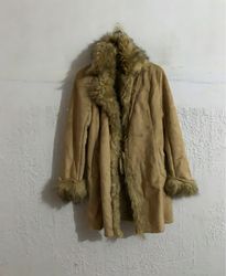 Brown Faux Fur Trimmed Coat
