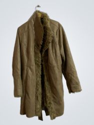 Guillaume Women's Faux Leather and Fur Trimmed Coa..