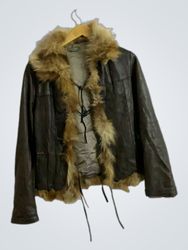 CAMOMILLA italia Women's Brown Faux Leather Fur Tr..