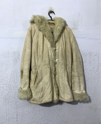 Shearling Coat with Fur Trim