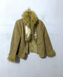 Brown Faux Fur Trimmed Jacket