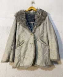 Shearling Coat with Fur Collar