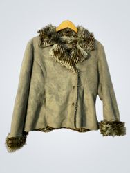 Per Una Faux Suede Fur Trimmed Jacket