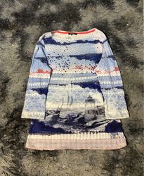 LAUREN RALPH LAUREN Blue Nautical Lighthouse Sailb..