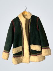 Green Shearling Lined Jacket
