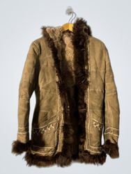 Brown Suede Fur Lined Jacket