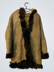 Brown Suede Shearling Coat